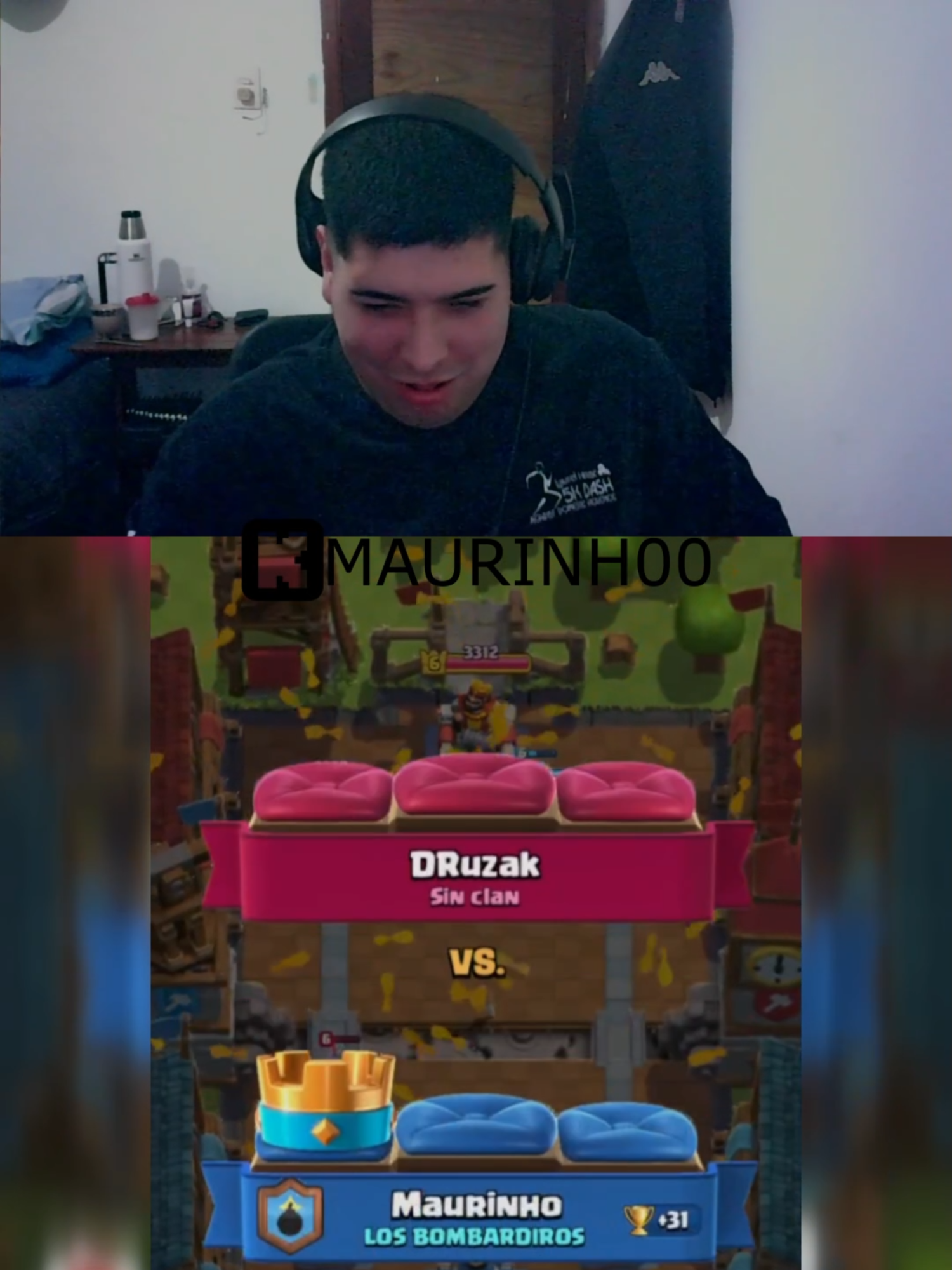 Casi pierdo y casi muero #clashroyale #stream #kick #streamer #argentina #clips #clip