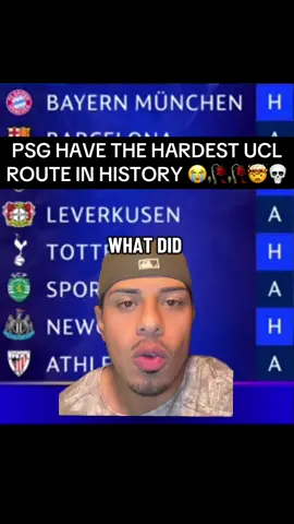 PSG CHAMPIONS LEAGUE ROUTE IS COOKED 😭🥀🥀🤯💀 psg champions league draw #championsleague #psg #uefa #dembele #barcelona 