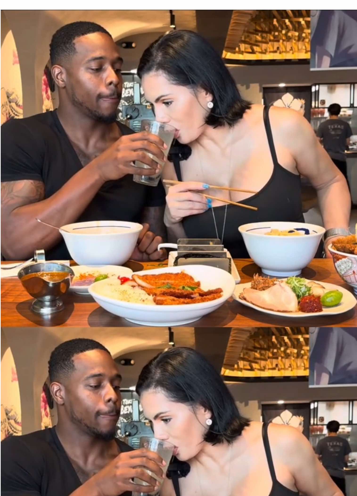 OMG. 🤤 That first bite got them craving a trip across the globe! ✈️ Wait for it… #Foodie #japanesefood #foodreview #spicyfood    @Patrick Blackwood @Tsujita.HTX 