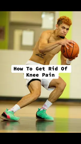 Here are the four steps to getting rid of knee pain:  1. Isometrics: 3 sets of 3 to 45 seconds, 3 times per day every 6 hours  2. Heavy slow resistance training: 3 to 4 sets of 6 to 8 reps, going 3 seconds down and 3 seconds up  3. Energy storage: Stay here until you can do drops that are about the height of your vertical with under a 3/10 pain  4. Energy release: Work your way up from box jumps to max approach jumps using pain as a guide Free 69-page guide that includes more details on this process in my bio 