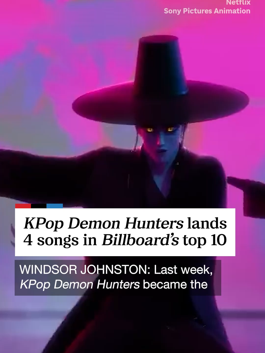 Last week, “KPop Demon Hunters” became the third soundtrack in history to land three top 10 hits at the same time. This week, it becomes the first soundtrack ever to land four songs in the top 10 at the same time. The music landscape has changed dramatically in the last 15 or 20 years — past hit soundtracks staggered the release of their singles, making it harder to land many of them in the top 10 at the same time. Still, the streaming era has produced its own blockbuster soundtracks, like “Encanto” and “Barbie.” None pulled off four simultaneous top 10 hits, though. Leave it to HUNTR/X — and their rivals in Saja Boys — to show them how it’s done. Tap the link in our bio to read the full story.