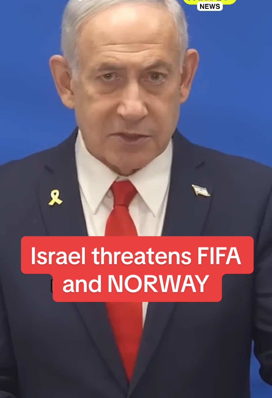 Israel threatens FIFA and NORWAY #norway #israel #FIFA #palestine #news