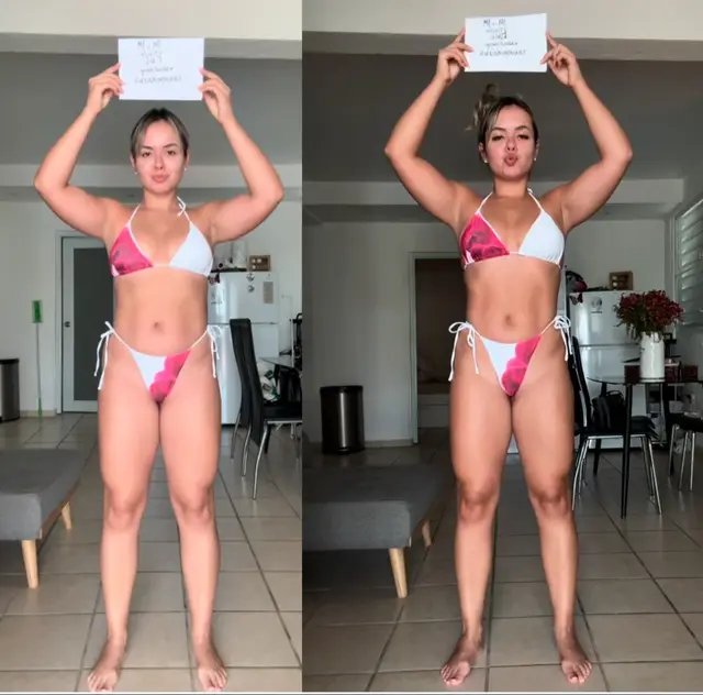 En solo 21 días pude ver cómo mi cuerpo empezó a cambiar: menos grasa, cintura más marcada y mis glúteos creciendo como quería 🔥. Todo gracias a seguir mi plan con mis batidos nutricionales (a veces como waffle, otras como batido) que me ayudaron a cortar calorías sin perder proteína, y a la incorporación del nuevo MultiBurn, que de verdad sentí la diferencia en mis medidas. Estos resultados los obtuve en mi Reto de 21 días, y ahora los cupos están abiertos para quienes quieran transformar su cuerpo conmigo en el próximo reto💌
