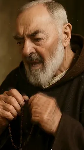 Vídeo feito com I.A: São Padre Pio rezando uma Ave-Maria em seu Rosário em italiano, sua língua materna.  . #catolicos #fé #amor #oracion #viral 