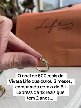Me apaixonei pelo modelo, achei que por ser Vivara Life teria uma durabilidade melhor, tenho medo de usar o meu de noivado de ouro na rua. Mas infelizmente esse banho não durou nada! 🤡🤡 #vivaralife 