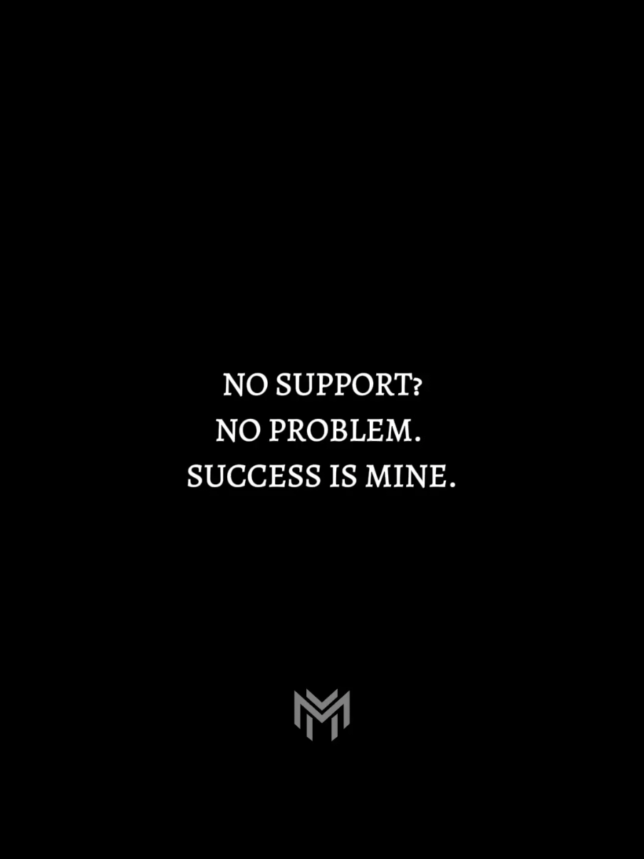 ↓ No Support, No Problem Success is built when you decide to keep going, even if no one believes in you. Your drive, your discipline, and your persistence will carry you further than approval ever could. ⮕ True strength comes from backing yourself when no one else does ⮕ Independence fuels resilience—support is optional, commitment is not Stay motivated and keep pushing forward! Follow us for daily inspiration and success tips. #motivation #mindset #success #discipline #warrior 
