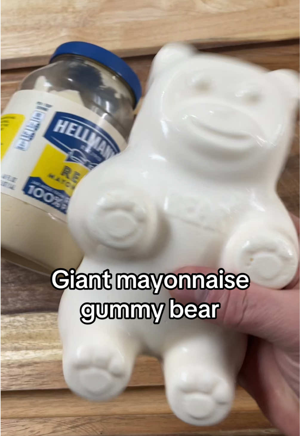 Giant mayonnaise gummy bear