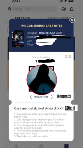 Tiket film #theconjuringlastrites sdh bs dpesan mulai tgl 29 Agustus di mTix atau tix id, untuk penayangan tgl 3 Sept 2025 all bioskop #xxiindonesia #theconjuring #cinemaxxi #conjuringhorror @The Conjuring @Cinema XXI 