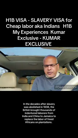 #h1b #labor In the decades after slavery was abolished in 1838, the British brought thousands of indentured laborers from India and China to Jamaica to replace the labor of freed Africans on plantations. 