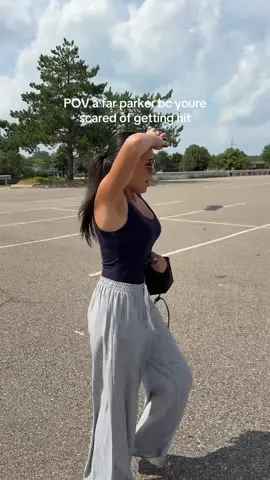 Parking as far as possible but at least getting the steps in 