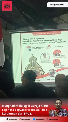 Menghadiri dialog di Gereja Kidul Loji Kota Yogyakarta diawali doa kerukunan dari FPUB 🇮🇩 #Fokki #BrayatFokki #FokkiBergerak #FPUB #GerejaKidul 