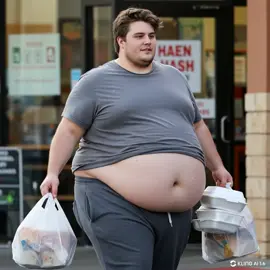 Takeout for dinner…every single night! #feederism #grommr #chub #gainer #bellygrowth 