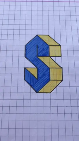 Letter S 3d drawing #3d #drawings #howtodraw 