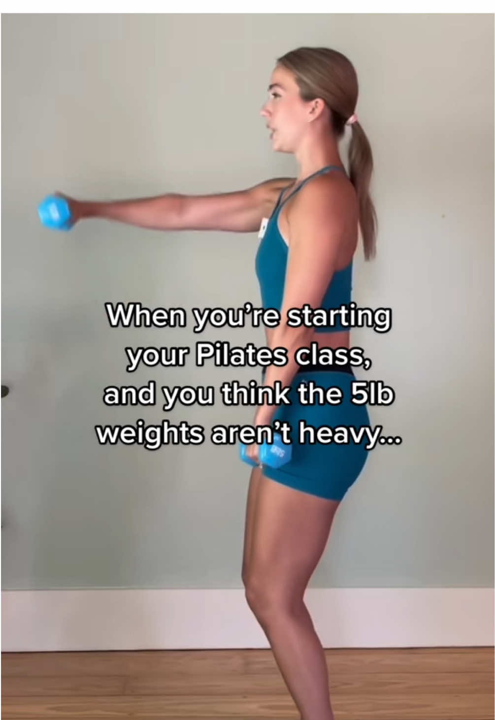 Pilates arms are like nothing else 😅 #pilatesinstructor #pilatesarms #pilatesarmworkout 