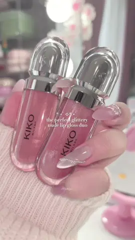 this @KIKO Milano USA nude lip gloss bundle is sooo pretty 🤩💗🧸 #fyp #kikomilano #makeup #lipgloss #tiktokshopfinds 
