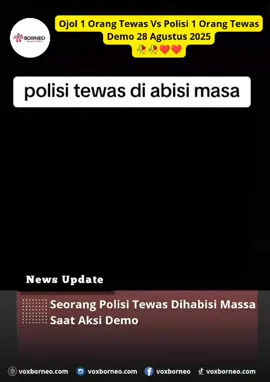 Aksi Demonstrasi 28 Agustus 2025 Memakan Korban: Driver Ojol Tewas, Polisi Jadi Sasaran Massa Jakarta — Gelombang aksi unjuk rasa yang berlangsung sejak pagi hingga malam hari pada Kamis, 28 Agustus 2025, di kawasan Pejompongan, Tanah Abang, Jakarta Pusat, berujung ricuh dan memakan korban jiwa. Berdasarkan data sementara yang diterima di lapangan, sedikitnya dua orang dinyatakan meninggal dunia. Korban pertama adalah seorang driver ojek online (ojol) yang dilaporkan tewas setelah terlindas mobil taktis milik Brimob Polri saat situasi memanas di sekitar lokasi aksi. Kabar meninggalnya driver ojol tersebut memicu kemarahan massa aksi. Situasi semakin tak terkendali hingga berujung pada tindakan brutal terhadap aparat kepolisian. Seorang anggota polisi dilaporkan tewas setelah menjadi sasaran amukan massa di tengah kericuhan yang terjadi menjelang malam hari. “Benar, ada korban jiwa dari pihak sipil maupun aparat. Saat ini kami masih melakukan pendataan lebih lanjut terkait jumlah korban luka dan kerusakan yang ditimbulkan,” ujar salah seorang saksi mata yang enggan disebutkan namanya. Hingga berita ini diturunkan, aparat kepolisian bersama tim medis masih melakukan evakuasi di sejumlah titik lokasi bentrokan. Pihak kepolisian juga telah menutup sebagian akses jalan di sekitar Pejompongan untuk mencegah kericuhan meluas ke wilayah lain. Situasi yang awalnya berupa aksi protes buntut kasus ojol yang terlindas mobil Brimob, kini berkembang menjadi tragedi berdarah yang menelan korban jiwa dari kedua belah pihak. #viralvideo #trending #ojolviral #tiktoknews #fypage 