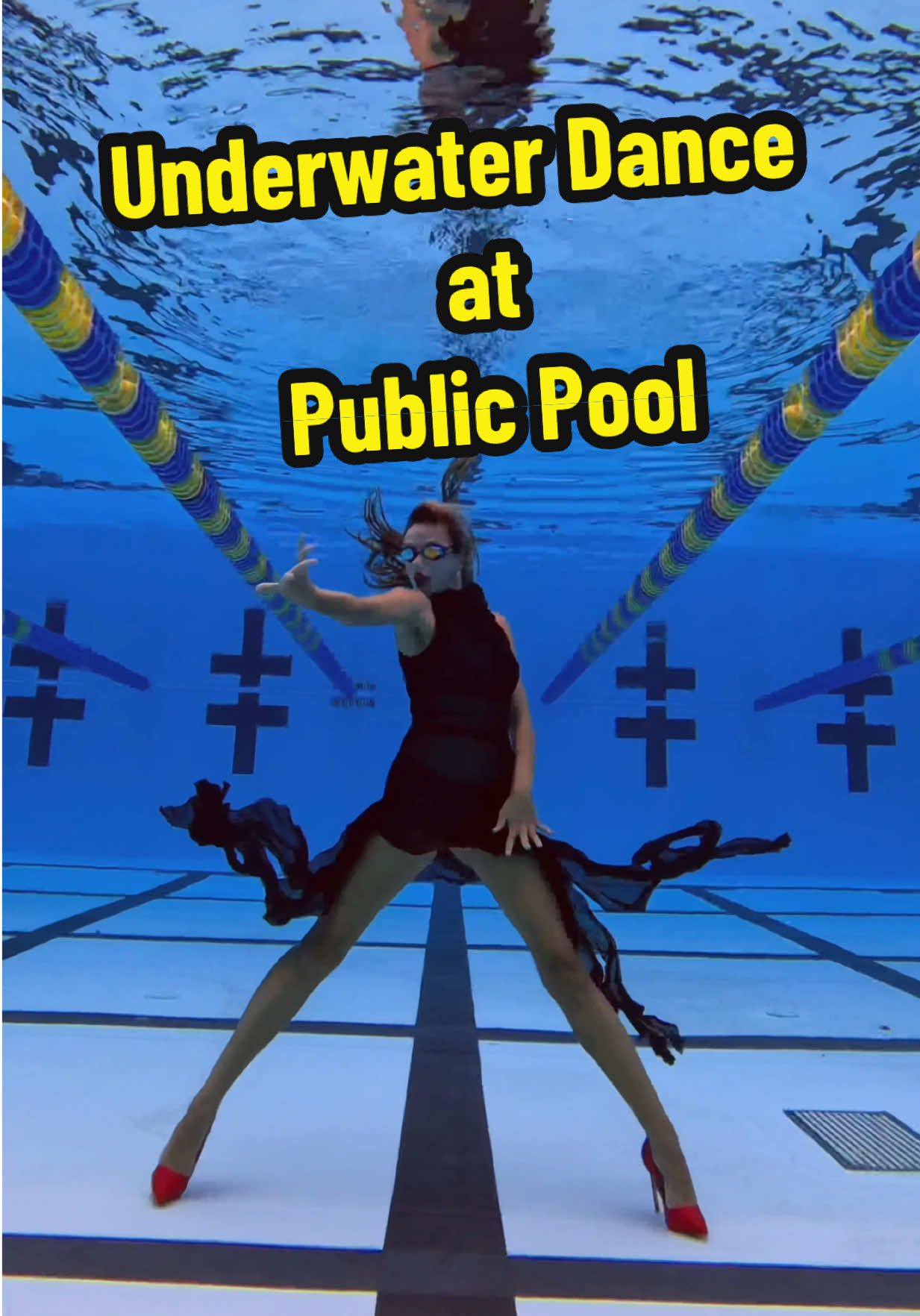 Underwater Dancing at Public Pool 🔥💦👠 #swimmingpool #dance #underwater #underwatertiktok 