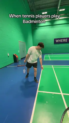 I should have named this “when  tennis players try a better sport” #fyp #reallybadminton #badminton #tennisvideo 