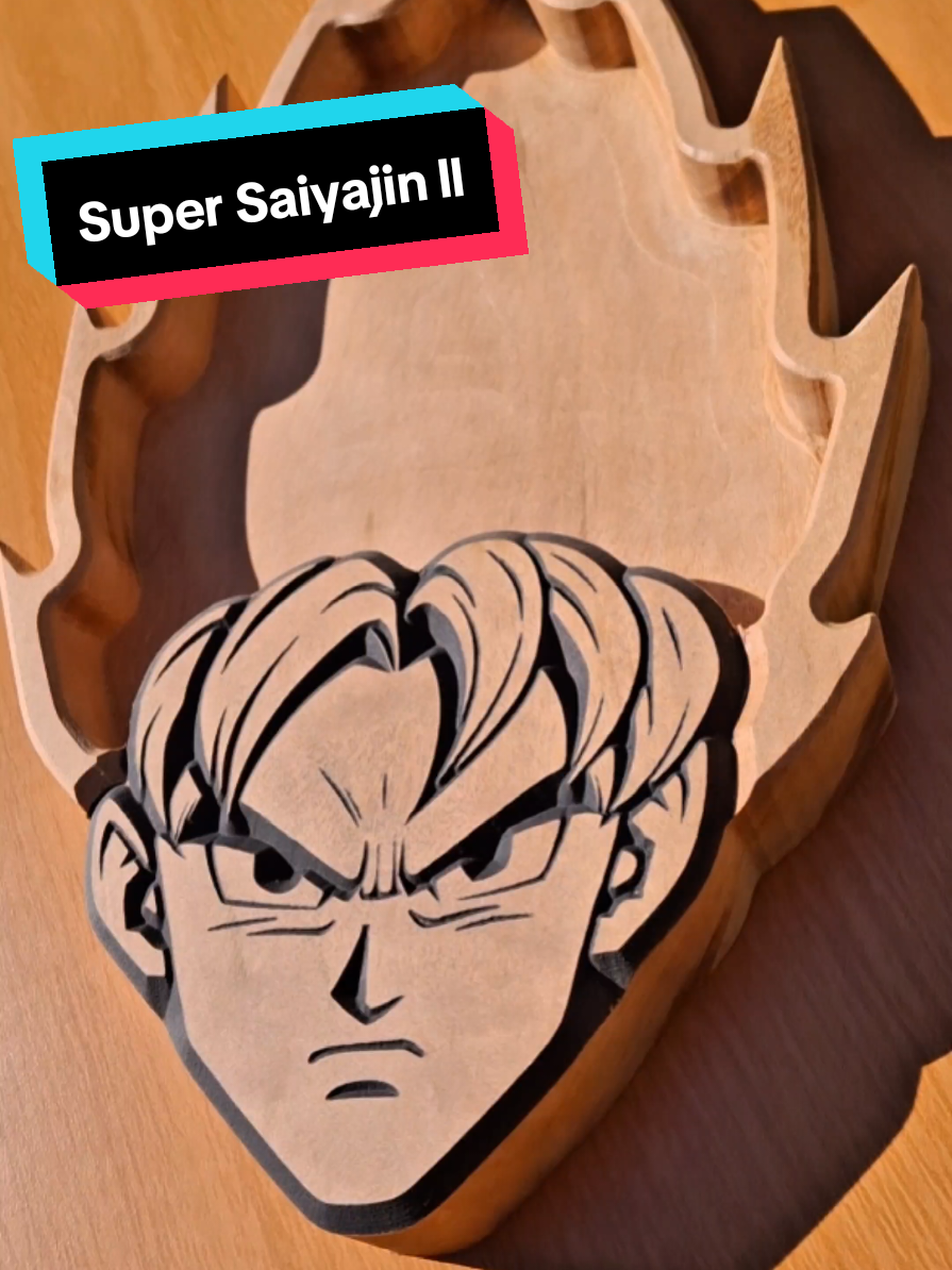 Super Saiyajin 2  #supersaiyan #cnc #Dbz #woodart #woodproject 