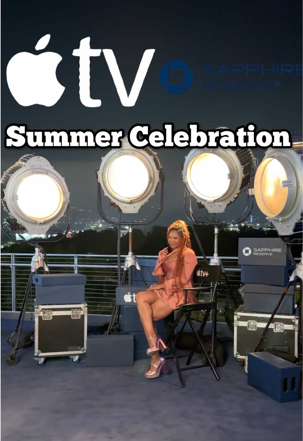 @Apple TV  x @chasesapphirereserve Summer Celebration  What an absolutely amazing event! I had such a great time celebrating some of my favorite shows on streaming right now! I absolutely adore “Severance” and “The Studio” so I was so happy to immerse myself in those worlds as well as so many other worlds of @appletv !  Thank you so much for the invite!  #appletv #severance #thestudio #appletvplus #appletvsummercelebration  