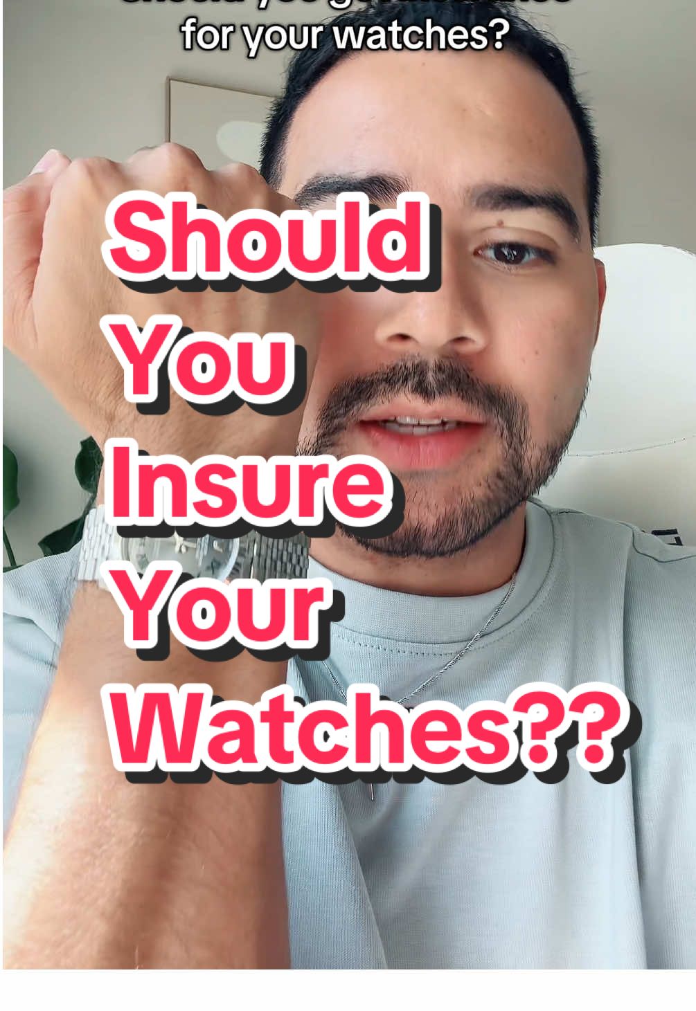 Do you insure your watches? Why or why not?? #watchinsurance #watchesoftiktok #menswatches #menswearfashion #luxurywatches 