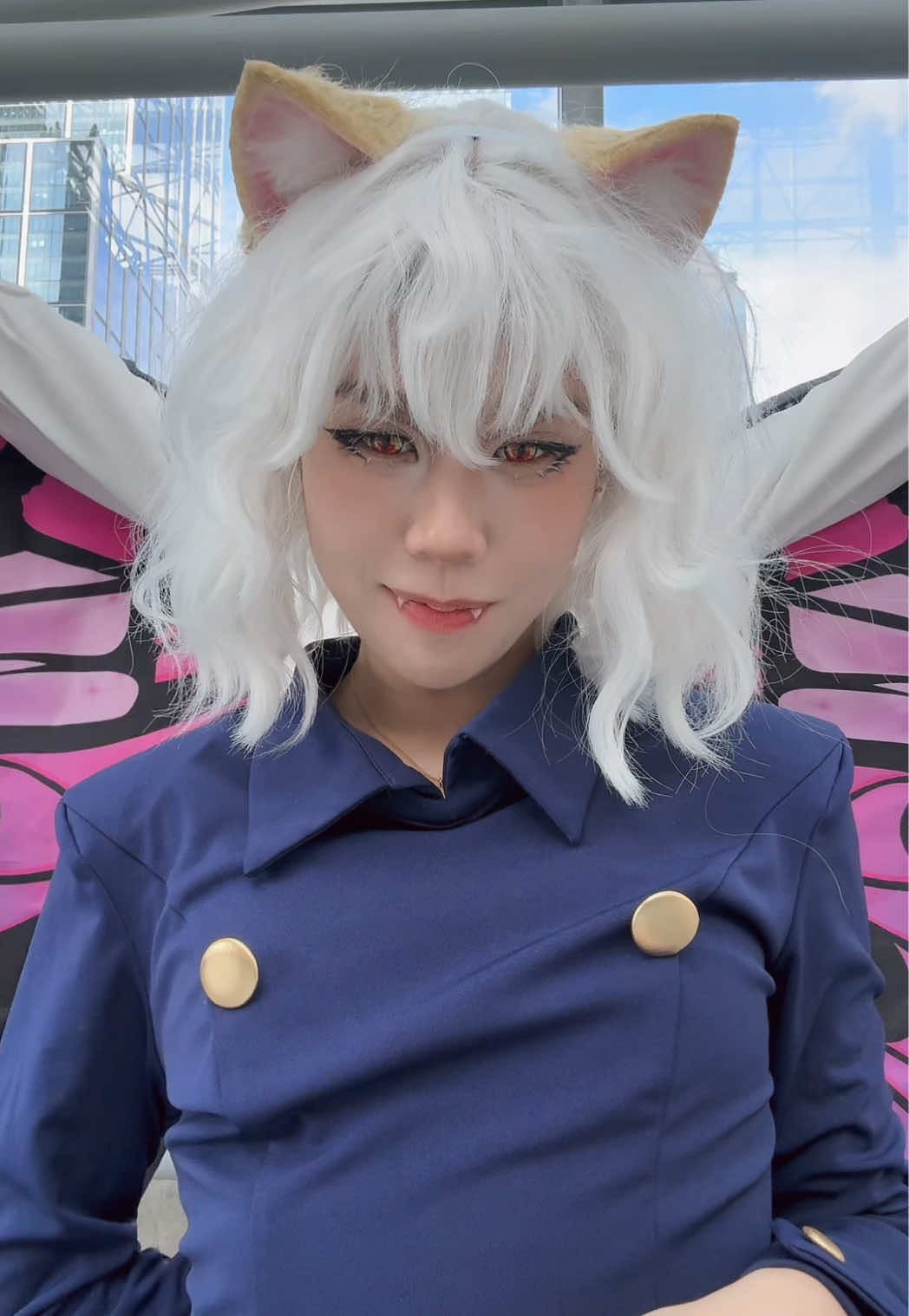 THIS VIDEO HAD US GIGGLING #hunterxhunter #neferpitou #shaiapouf #pitoucosplay #poufcosplay 