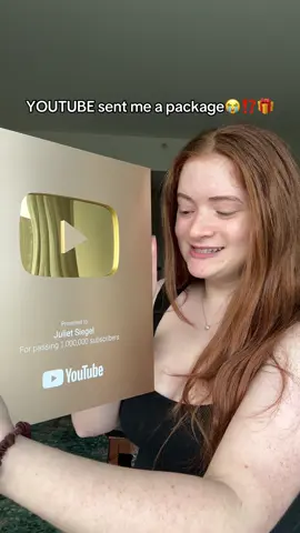 WE GOT THE GOLD PLAY BUTTON😭😭😭😭⁉️ THIS IS CRAZY IM SO SO GRATEFUL #fyp #foryou #unboxing #trending 
