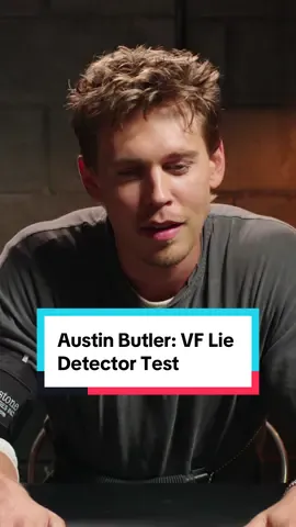 Austin Butler knows his strengths.  #AustinButler and #ZoeKravitz take turns in the hot seat for VF’s lie detector test. Watch the full video at the link in bio. #CaughtStealing 