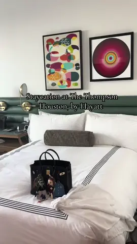 Little staycation in downtown Houston 😚 #htx #hotel #thompsonhouston #staycation #pool #Summer #vacation #summer2025 