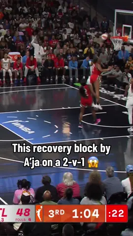 A’ja made up for her turnover real quick and turned it into 3 points for her team on the other end 🔥 #WNBA #womensbasketball #ajawilson #lasvegasaces 