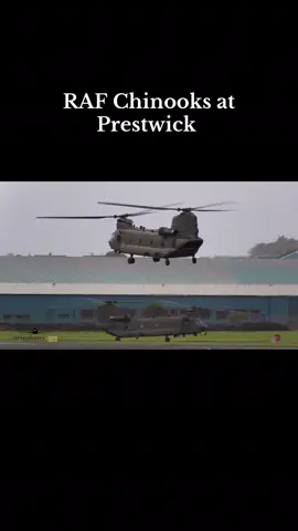 RAF Chinooks “Lifter1/2” at Prestwick #Aviation #planespotting #avgeek #chinookhelicopter #RAF 