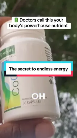 CoQ10 is a vital nutrient your body needs for energy production and heart health. NeoLife CoQ10 helps recharge your cells, support cardiovascular function, and fight fatigue all naturally. 🌱💪 Stay active, stay strong, and let your heart beat at its best.” #NeoLife #CoQ10 #HeartHealth #NaturalEnergy #WellnessJourney #HealthyLifestyle #SupplementsThatWork #EnergyBooster #CardiovascularHealth #StayActive #CapCut 