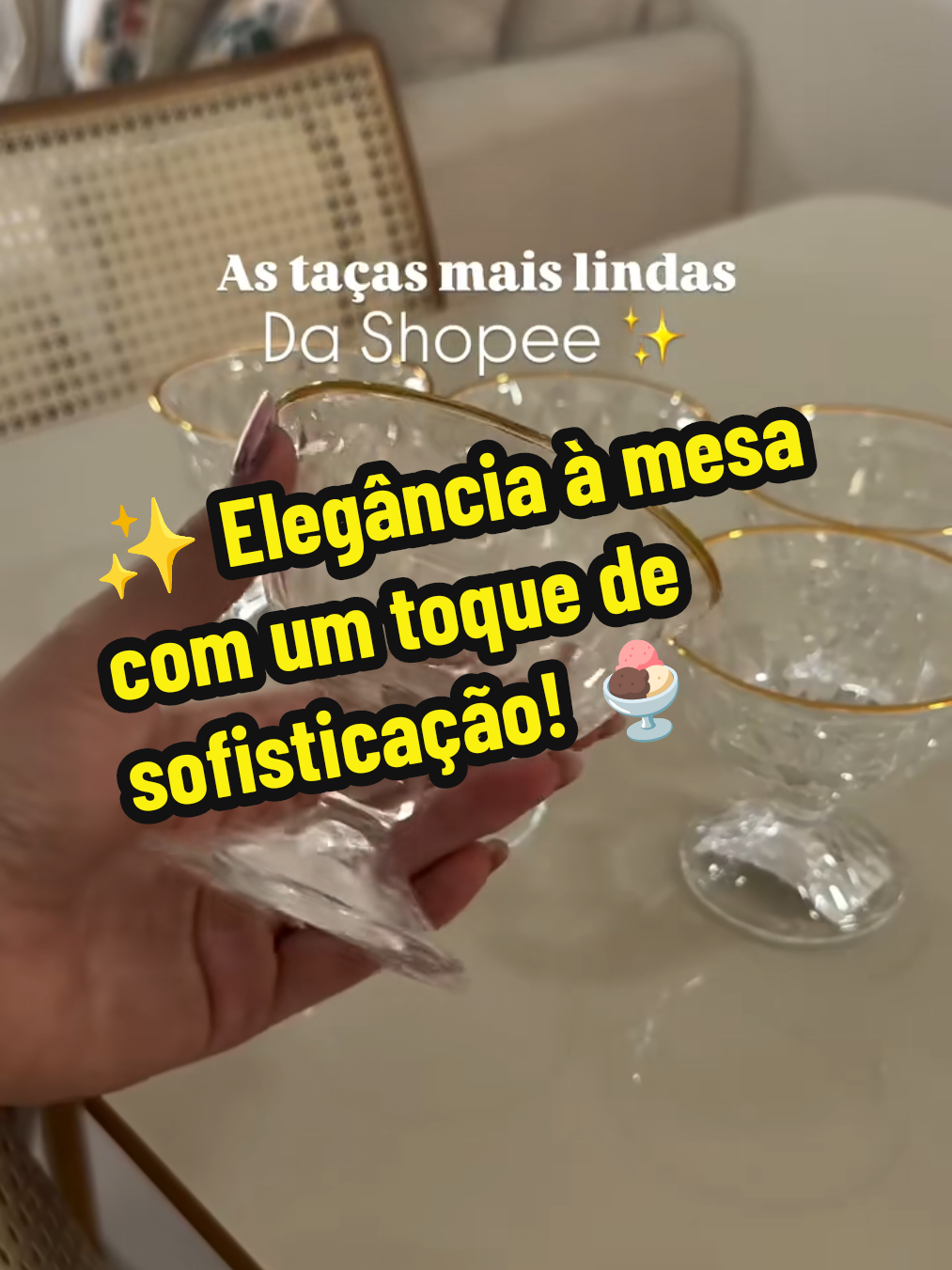 ✨ *Elegância à mesa com um toque de sofisticação!* 🍨   Conheça o *Jogo com 6 Taças para Sobremesa – Lyor Fio de Ouro (180ml)* 💎 Design refinado com detalhe em dourado   🍧 Ideal para servir doces, mousses, sorvetes e impressionar seus convidados   🏠 Perfeitas para jantares, eventos ou presentear com bom gosto   💰 Por apenas *R$127,00*   🛒 Compre agora na Shopee: https://s.shopee.com.br/AUkBMV35Tk #LyorFioDeOuro #TaçasDeSobremesa #MesaPosta #Decoração #ElegânciaNaMesa 