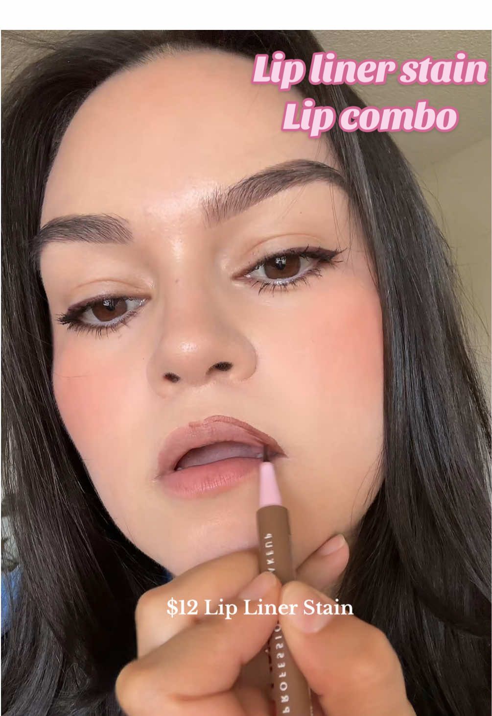$12 Lip Liner Stain by NYX Cosmetics! Waterproof & transfer-proof for all day wear!! Liner shade: steamy spice  Lip oil: Splash of cream  #nyxcosmeticspartner #nyxcosmetics #nyxliplinerstain #lipcombo @NYX Professional Makeup 