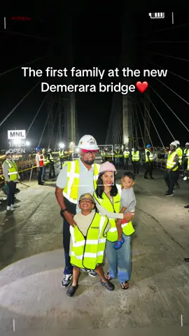 Haters say the bridge is not safe but here is the president and his family standing on that same unsafe bridge🥺#votepppc2025 #presidentirfaanali #secondterm #guyana🇬🇾 #fyp 