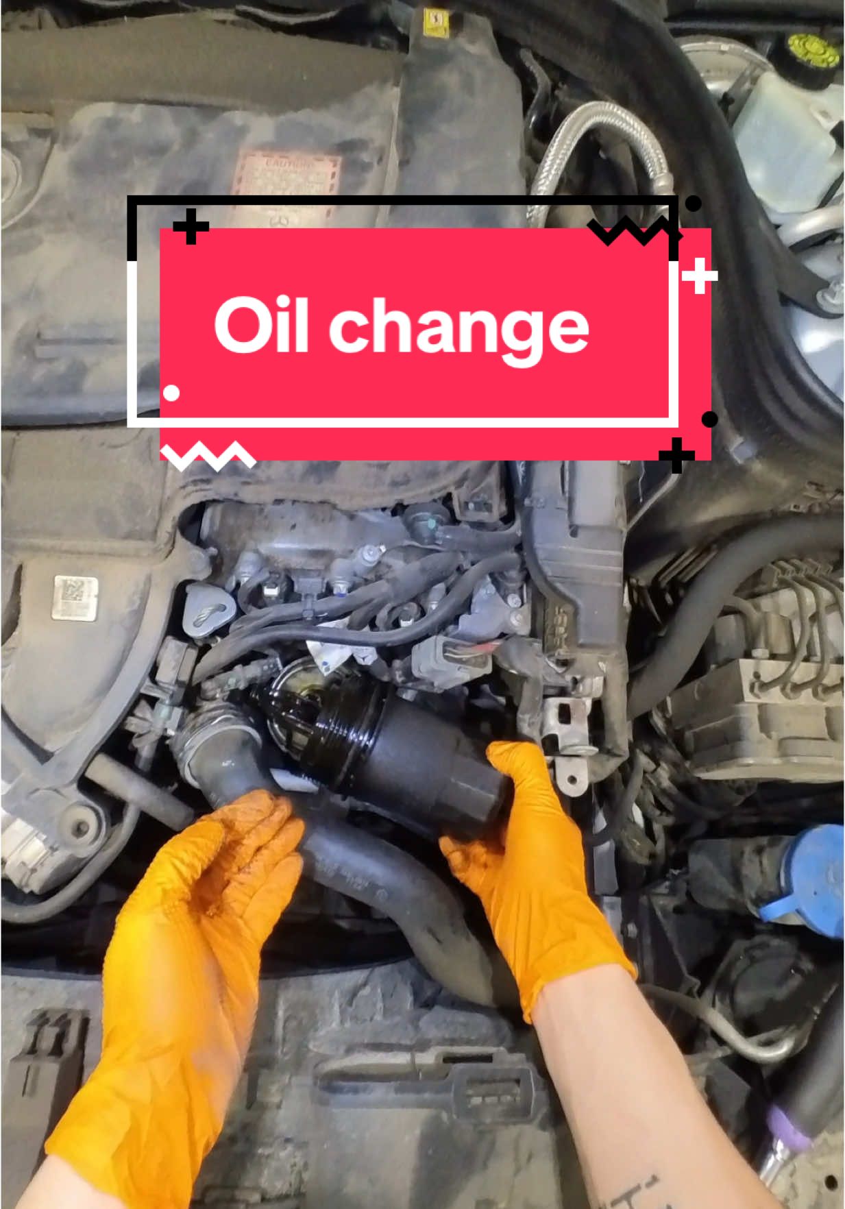 Need the tool to suck the oil out instead #pov #mechanic #automotive #carrepair #mercedes #creatorsearchinsights 