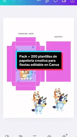 Pack de papelería creativa para fiestas editable en Canva + de 200 plantillas incluye 3 bonos de regalo. . . . #papeleriabonita #fiestasinfantiles #EmprenderDesdeCasa #emprendimientocreativo 