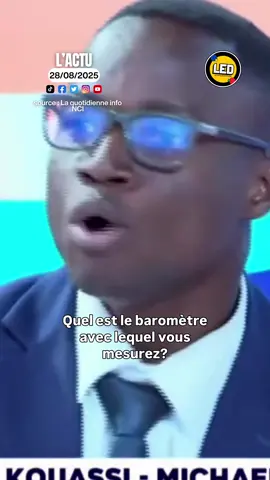 #cotedivoire🇨🇮 : Jean François Kouassi sur le plateau de la Quotidienne infos !