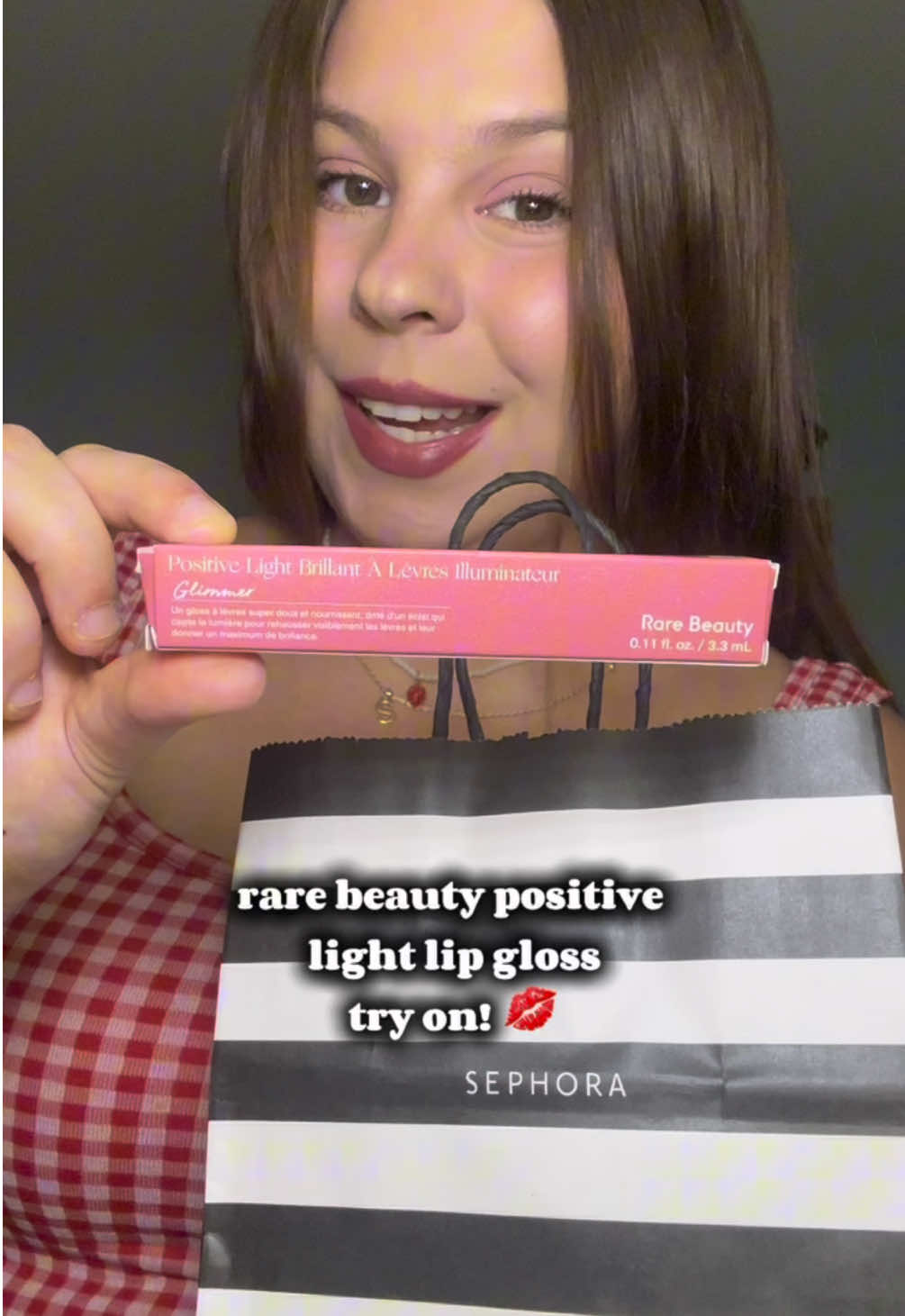 @Rare Beauty positive light lip gloss try on 💋 #rarebeauty #lipgloss #lipproducts #lipproductreview #makeup 