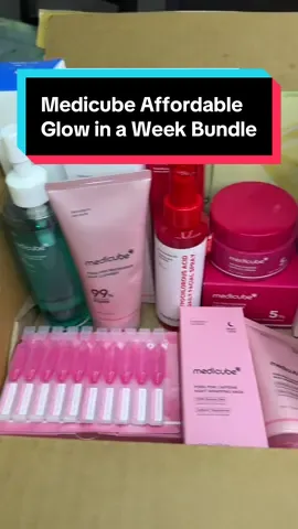 Anti aging skincare is here in a bundle! Medicube Affordable Glow in a Week Bundle full of Salmon PDRN products. The holy grail of anti aging! #medicube #medicubebundle #antiagingskincare #skincaretiktok #fyp 