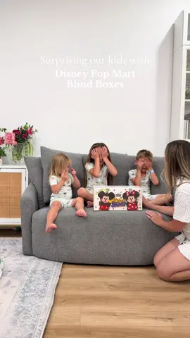 Their reactions when they opened them up were so worth it! These little Disney guys are way cuter than labubus!! Now it’s time to buy some clothes! @POP MART US  #blindboxopening #disneyblindbox #labubu #popmartunboxing 