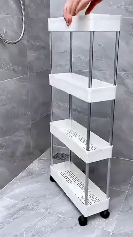 Armário Carrinho Organizador Multiuso Com 4 Camadas Com Rodinhas Cozinha, Banheiro,Quarto, Lavanderia✨ Achadinhos Shopee Link na bio ou comente “EU QUERO”