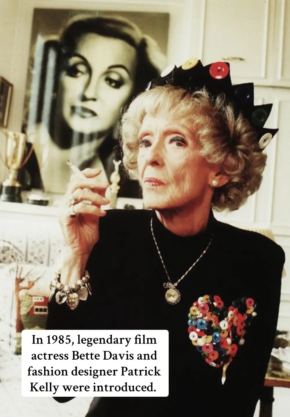 “In a way they were kindred spirits, odd for two people from such dissimilar backgrounds and styles. While Miss D was a Yankee and a perfectionist, the master of detail who needed to control all of them, Patrick, a son of the deep South, thrived in anarchy and reveled in surprise. What they shared was determination, conviction, and a tireless work ethic. While their approaches were different, they knew who they were and how they saw things, and neither of them let anything distract them from their goals.” - Kathryn Sermak #filmtok #oldhollywood #bettedavis #filmhistory #patrickkelly 