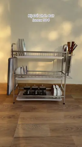 Kệ Chén Bát Đĩa INOX 304 Rộng 56Cm 2/3 Tầng#xuhuong #thinhhanh #giadungtienich 