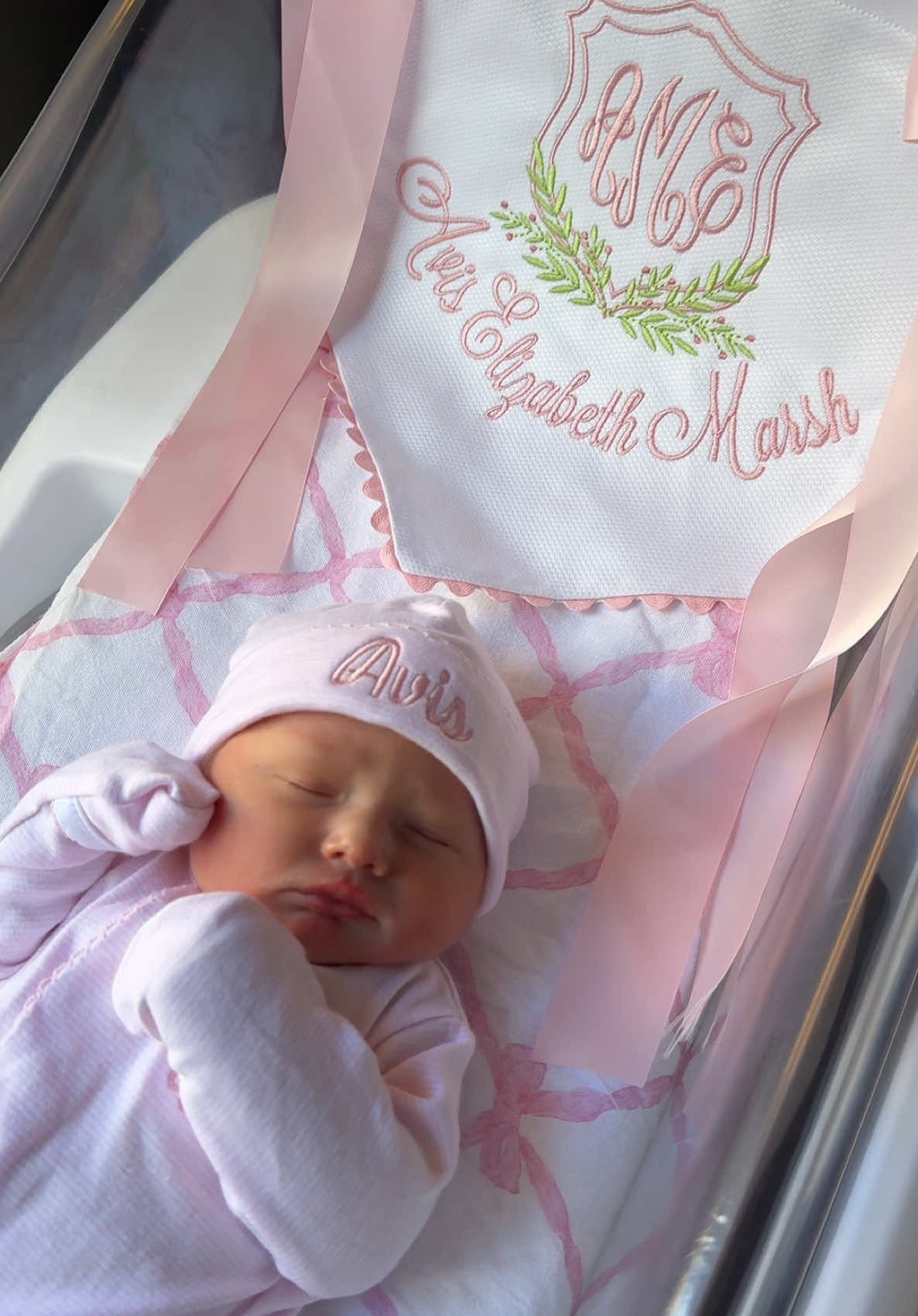 Avis Elizabeth Marsh 💗 Born August 26th at 7:49am 7lbs 11oz, 19.5 inches long A special name after two very special women. “Avis” after my grandmother, and “Elizabeth” after Brandon’s grandmother. Our sweet Avis carries the name of two women who would have loved her so much. She is an answered prayer, a living miracle, and a love we never knew was possible. Thank you God for our girl sent straight from the arms of Heaven. #ivfbaby #ivfmiracle #ivfsuccess #pregnancy #laboranddelivery #babygirl #baby #babygirlname 
