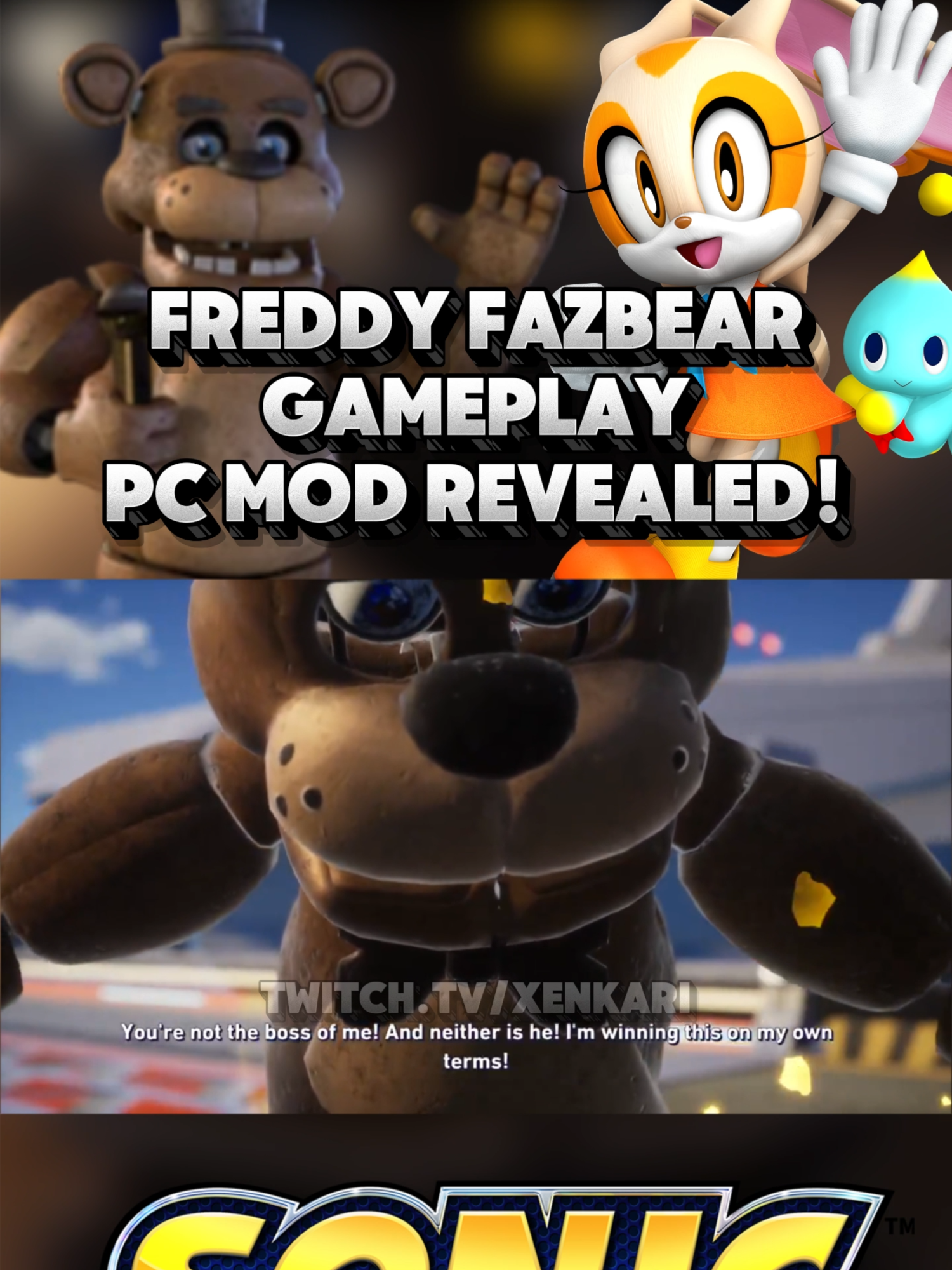 ⚡NEW FNAF PC Mod REVEALED! | Sonic Racing CrossWorlds . . . #sonicracingcrossworlds #fivenightsatfreddys #sonicthehedgehog #sonicracingcrossworld