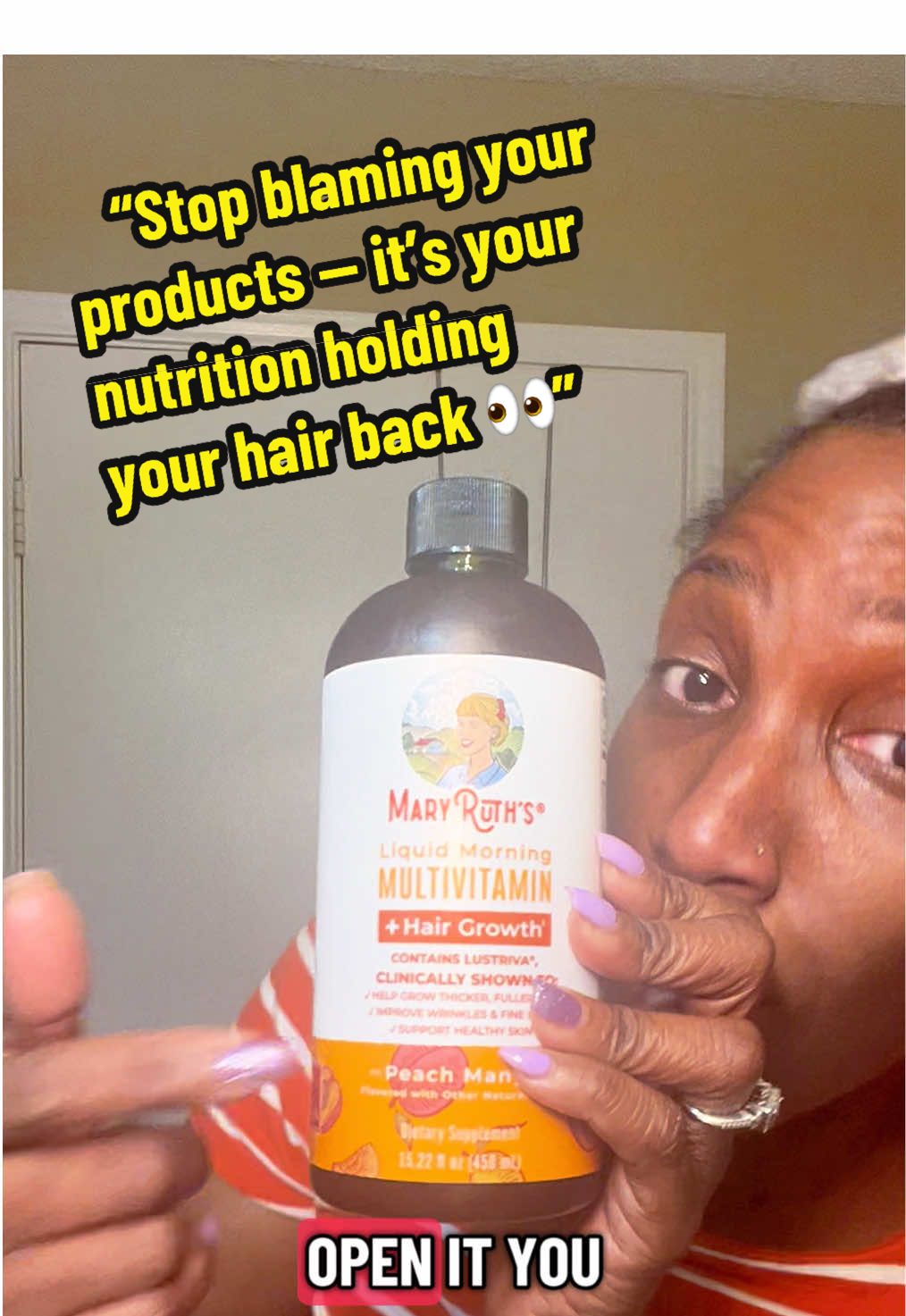 Stop wasting money on hair products if you’re not feeding your body the nutrients it needs! 🚫 The @MaryRuth's Multivitamin + Hair Growth Formula works from the inside out to support hair growth, stronger strands, and overall wellness. Perfect if you’ve been struggling with thinning, bald spots, or weak edges. 👉 Would you rather have long healthy hair or thicker fuller hair? (Comment below ⬇️) ✨ Tap the cart to grab your bottle today and start your growth journey the RIGHT way‼️ ##HairGrowthJourney##HairGrowthVitamins#TTSTasteMakers  #tiktokshoplabordaysale  #maryruthsorganics 