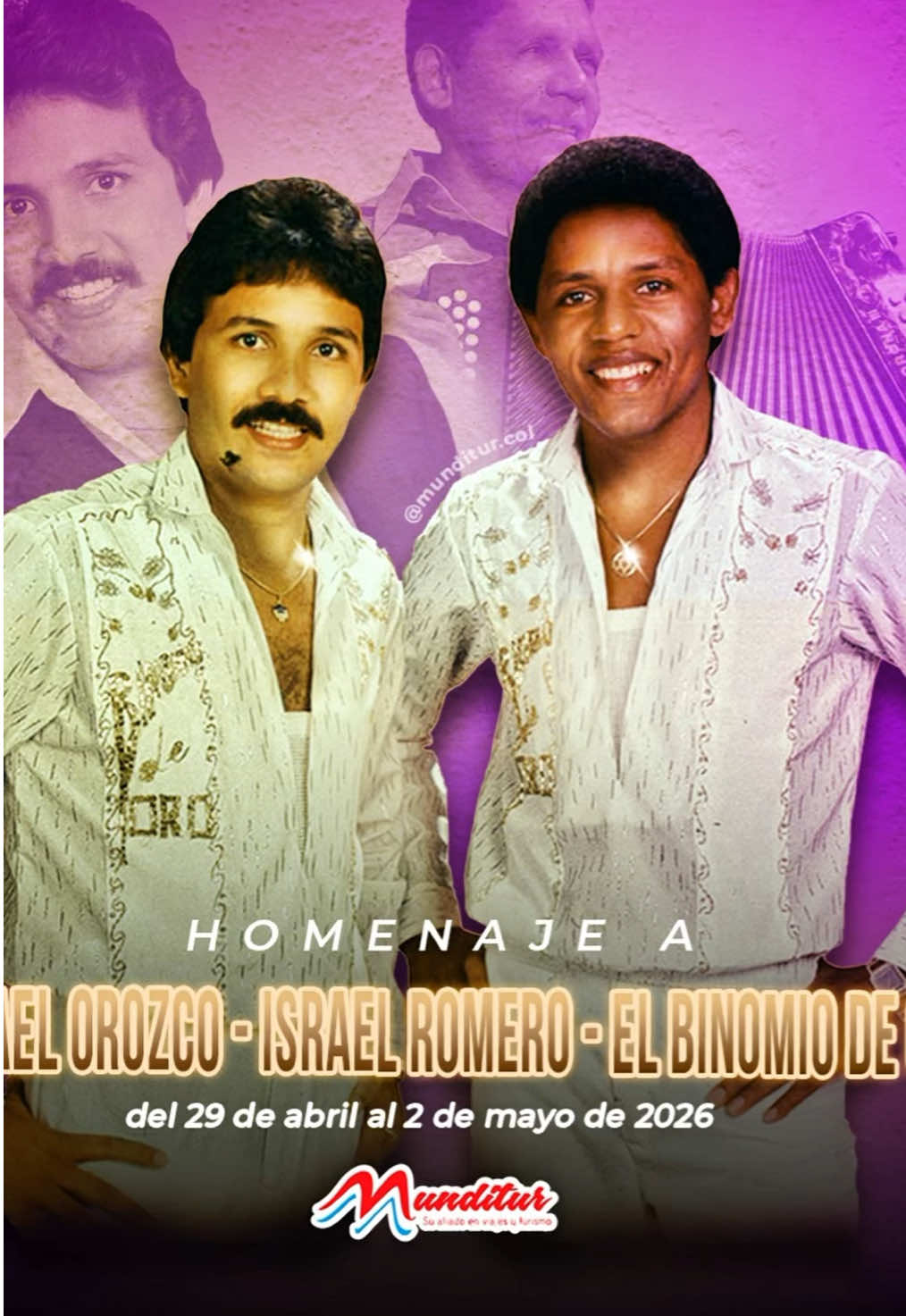 ✨🎶 ¿Listo para vivir Colombia en su máxima expresión? El Festival Vallenato 2026 te espera con música, cultura y alegría que no encontrarás en ningún otro lugar del mundo. 🇨🇴🔥 Con Munditur lo disfrutas como un verdadero local: traslados, hotel, tours vallenatos, Sierra Nevada, gastronomía y ¡entrada al concierto final en el Parque de la Leyenda! 🎤🎶 👉 No es solo un viaje, es sentir el acordeón, la caja y la guacharaca en el corazón. 📲 Reserva ahora tu experiencia:(+57) 3103627013 ✈️ Cupos limitados – ¡vive la fiesta más grande del folclor colombiano con Munditur! #FestivalVallenato2026 #VallenatoExperience #Munditur #TravelColombia #VisitColombia