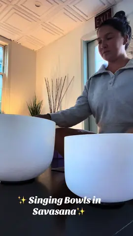 Listen along for the sweet sounds of singing bowls #savasana #yoga