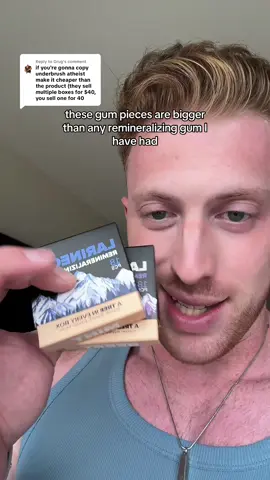 Replying to @Grug gum pieces are bigger, flavor lasts longer/is stronger hence WHY I use this specific one #remineralizeyourteeth #remineralizinggum #larineco #chewinggum 